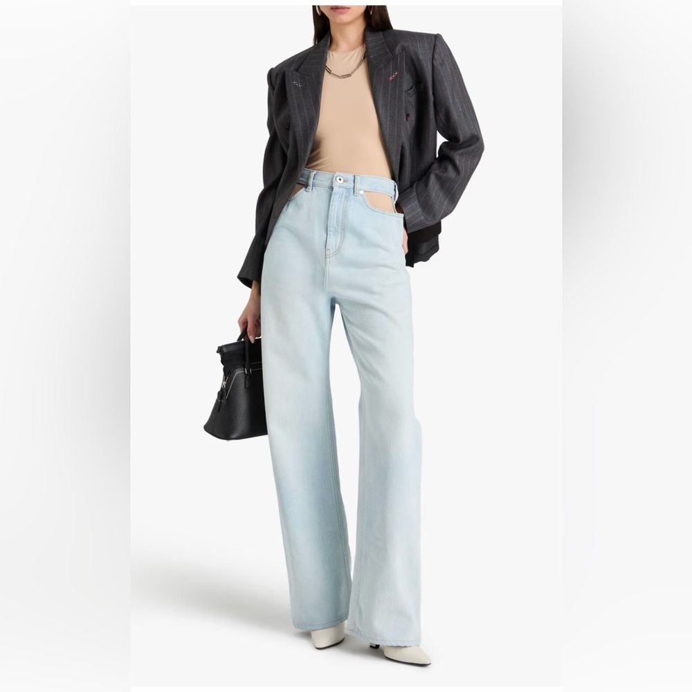 Maison Margiela Cutout high-rise wide-leg jeans Size 36 $ 750